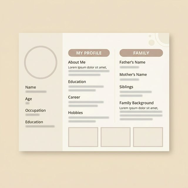 Elegant Profile - Marriage Biodata Template